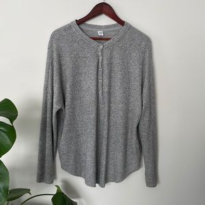 Old Navy Long-Sleeve Waffle-Knit Henley Tunic